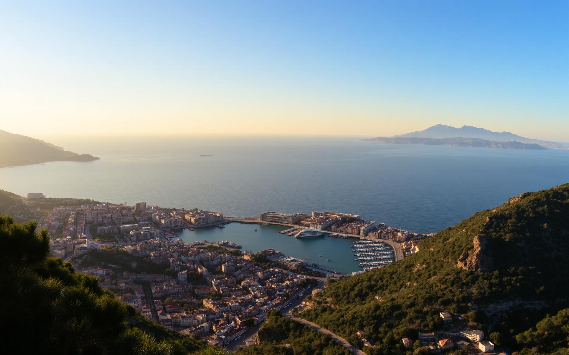 Vista panoramica di Pozzuoli e del Golfo di Napoli